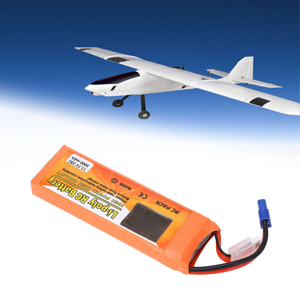 3000Mah Lipo Battery 11.1V 35C Replacement Quadcopter Battery With Ec3 Plug For Speedboat Airplane 4651313797536