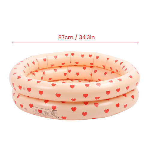 Runder Pool mit rosa Herz-Muster 87 cm/34,3 in 2 Kinder 1