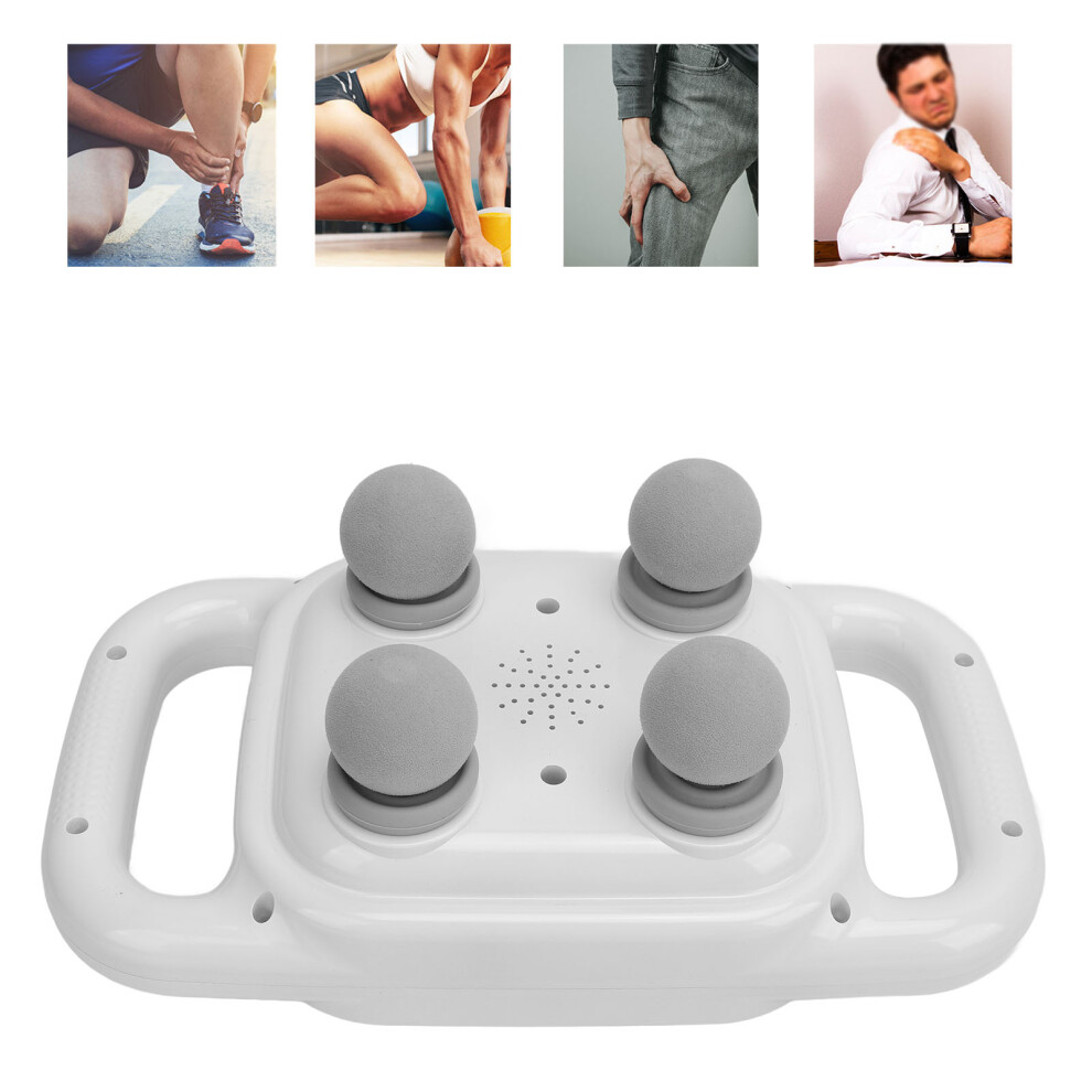 White Percussion Deep Tissues Muscle Massager 4 Head Relieve Soreness Relaxation Ai Smart Chip Handheld Fascia Massage Gun