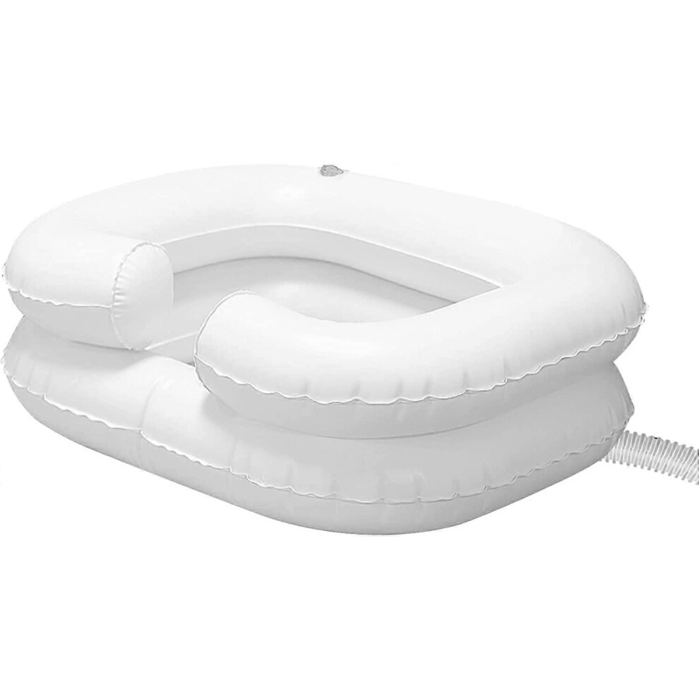 (As show, One size) Portable Inflatable Hair Sink Inflatable Shampoo Sink with Drain Tube Inflatable Hair Wash Basin for Elderly, Pregnant, Disabled