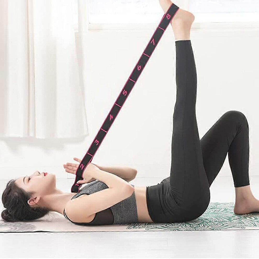 (As show, One size) Elastic Yoga Band, Stretch Fitness Belt, Latin Exercise Bands, Multi-Loop Adjustable Exercise Band, for Fitness, Dance, Gymnastics