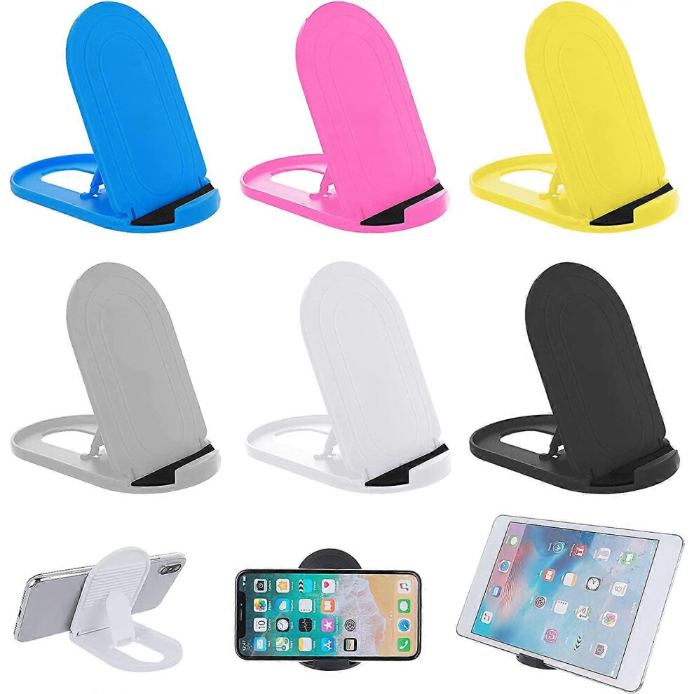 (As show, One size) 6Pcs Foldable Cell Phone Stand, Adjustable Cell Phone Stand, Universal for All Cell Phones and Tablets.Color