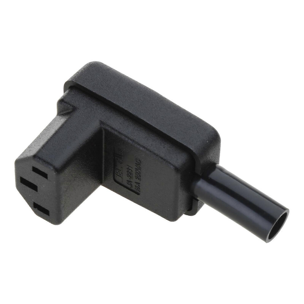 (As Show, One Size) 90 Degree Angled Iec 320 C13 Female Plug Ac 10A 250V Power Cord Cable Connector 7683012650246