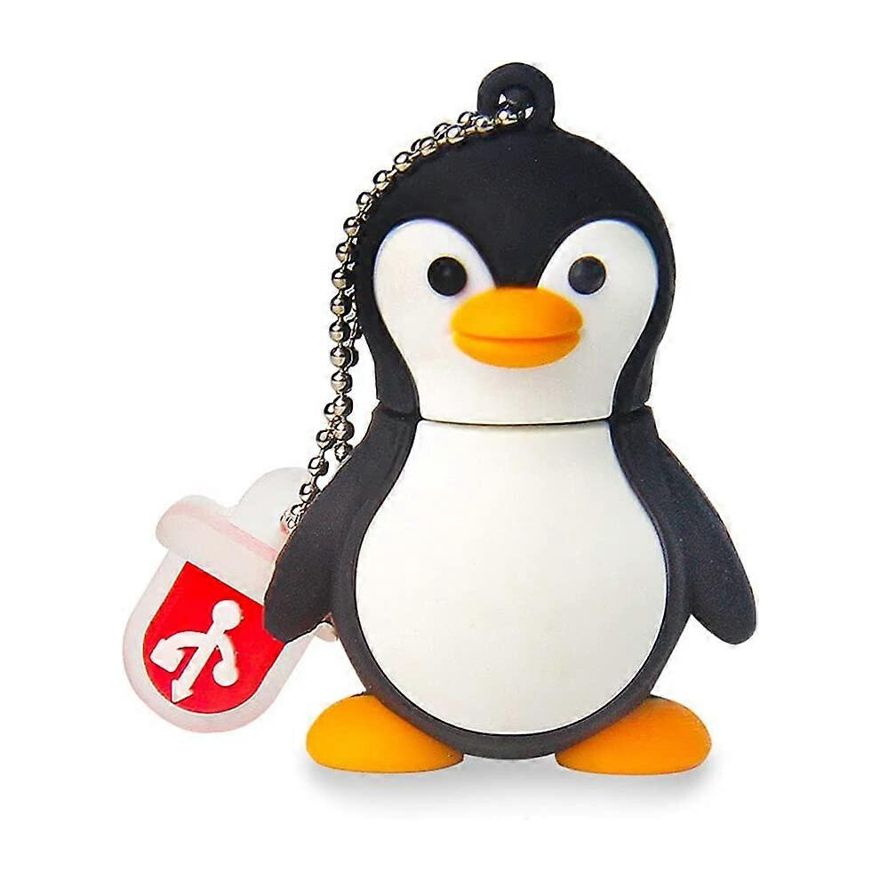 (As show, One size) 16GB USB Flash Drive Cute Penguin Model Memory Stick USB 2.0 Flash Drive for External Data Storage