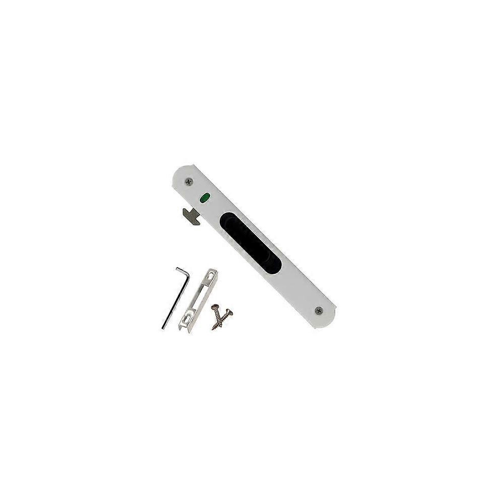 (As show, One size) White Sliding Door Lock - Modern Simple Glass Sliding Door Window Locking Hardware Fittings for Home Security