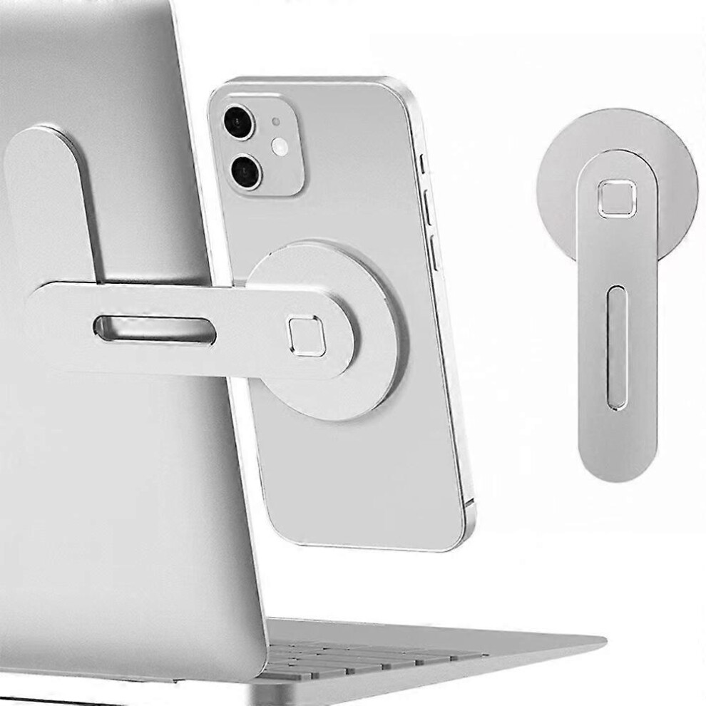 (As show, One size) Silver Adjustable Cell Phone Holder, Laptop Side Mount Clip