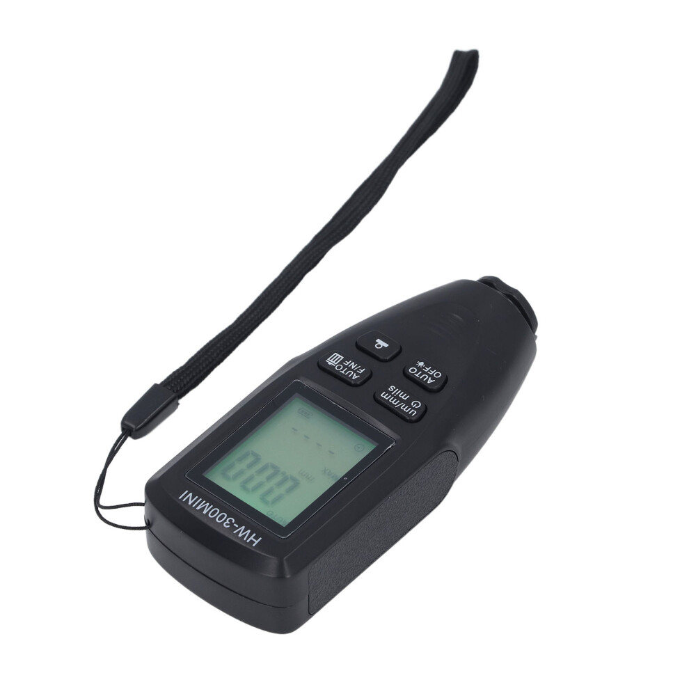Coating Thickness Gauge 0 To 2000Um Range High Accuracy Lcd Backlight Display Digital Paint Thickness Meter For Car Black 9341313810179