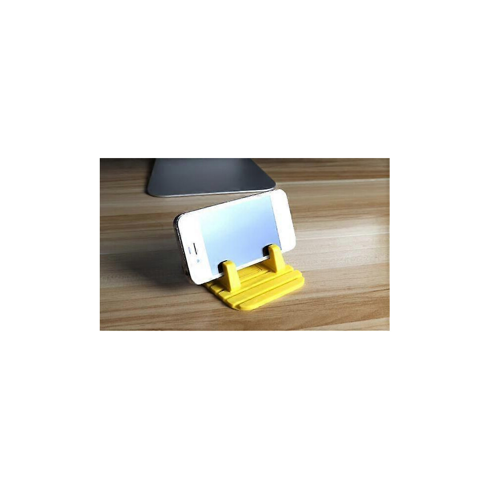 (As Show, One Size) Foldable Tablet Cell Phone Holders Desk Stand For Ipad Iphone Desk Stand Adjustable Stand Smartphone Holder Yellow