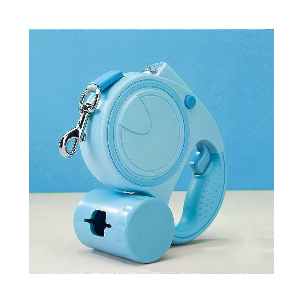 (As Show, One Size) Retractable Dog Leash Auto Extend Nylon Puppy Leashes Pet Supplies Durable 5M - Leashes Blue