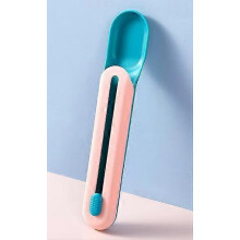 (As show, One size) Pink 2 pcs Pet Feeding Spoon Strip Cat Snack Squeeze Feeder Mini Pet Feeding Supplies