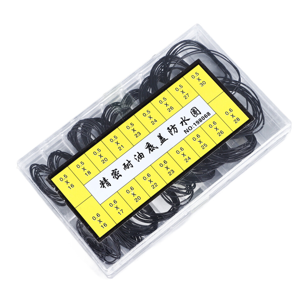 180 Pieces O Ring Watch Gasket Rubber Sealing Watch Back Cover Watch Repairing Tool 0.5Mm 0.6Mm 7901313813574