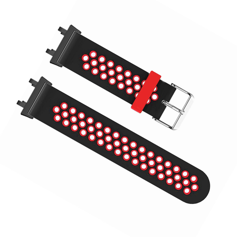 Soft Silicone Watch Wristband Replacement Accessory Pin Buckle Silicone Watch Wristband For Amazfit Active Edge A2212 Black Red Black,Red 8761313813719