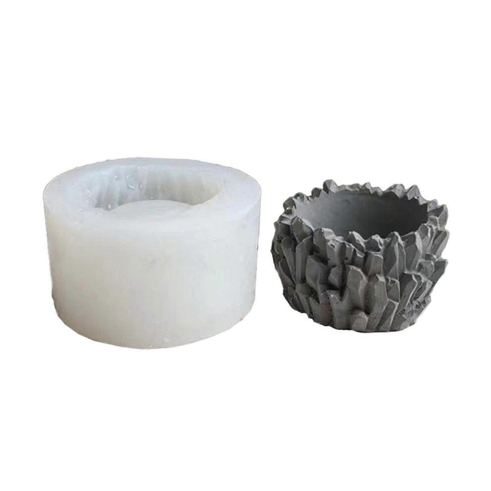 (1, One Size) Silicone Resin Round Flower Pot Mold Flower Epoxy Resin Casting Mold Succulent Vase Cement Mold Plant Holder Mold 7683012648717
