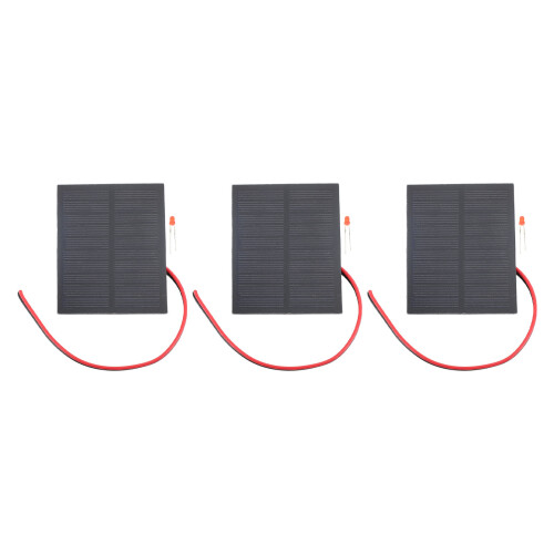 Solar Cell Kit Monocrystalline 2W Small Solar Panel with Cable for DIY Science Project LED Light Phone Charger 2