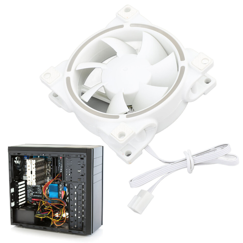 80Mm Pwm Case Fan Efficient Silent Mfdb Dynamic Pressure Bearing Intelligent Temperature Control 800Â2500Rpm Speed Pc Cooling Fan White 4081313815143