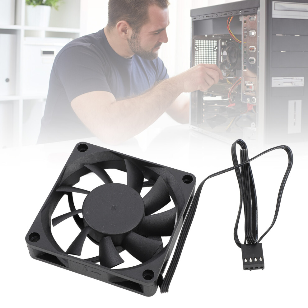 70Mm Pwm Fan Dual Ball Bearing Cooling Fan 4 Pin Pwm Intelligent Temperature Control Pc Case Fan Speed Up To 2500Rpm 7 Blade 5011313815163