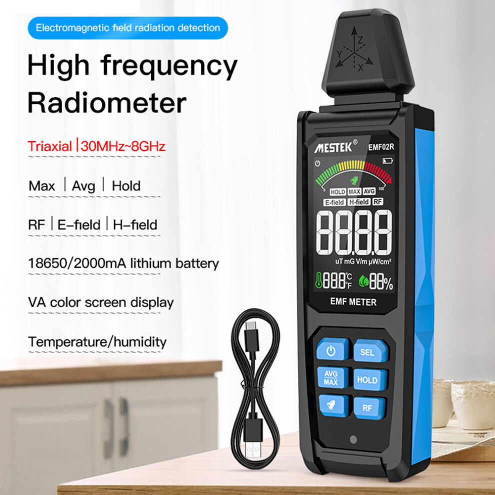 Electromagnetic Radiation Meter Magnetic Field Radiation Instrument Strength Interference Electromagnetic Radiation Detector Radio Frequenc