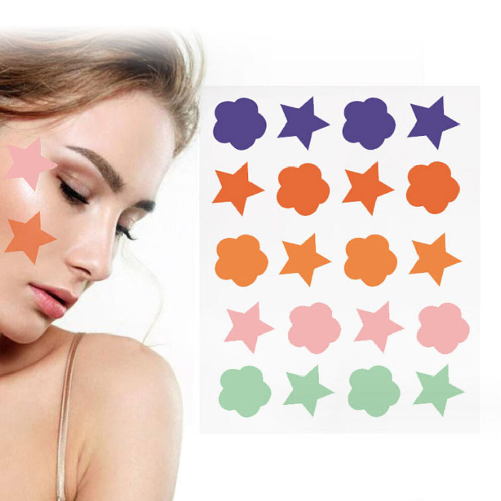 40 Counts Cover Blemish Patches Spot Concealing Colorful Hydrocolloid Pimple Absorbing Cover