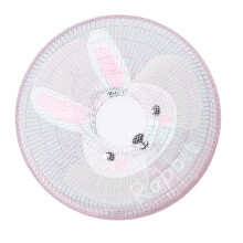 Round Electric Fan Guard Dust Cover for Pedestal Fan Summer Washable Dustproof Safety Fan Cover Net Mesh for Kids Bunny L 45cm / 17.7in