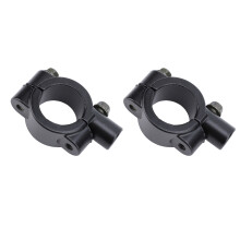 2 Stück 25mm Spiegel-Montageklemme Schwarz M8 Universal