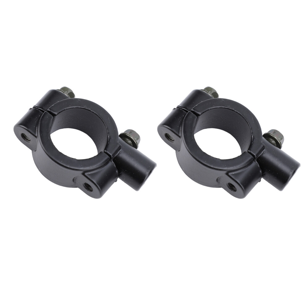2Pcs 25Mm Motorcycle Handlebar Mirror Mount Holder Clamp Bracket Adapter Universal For Motorbike Atv Scooter Project Bikes M8 Black 7681313821860