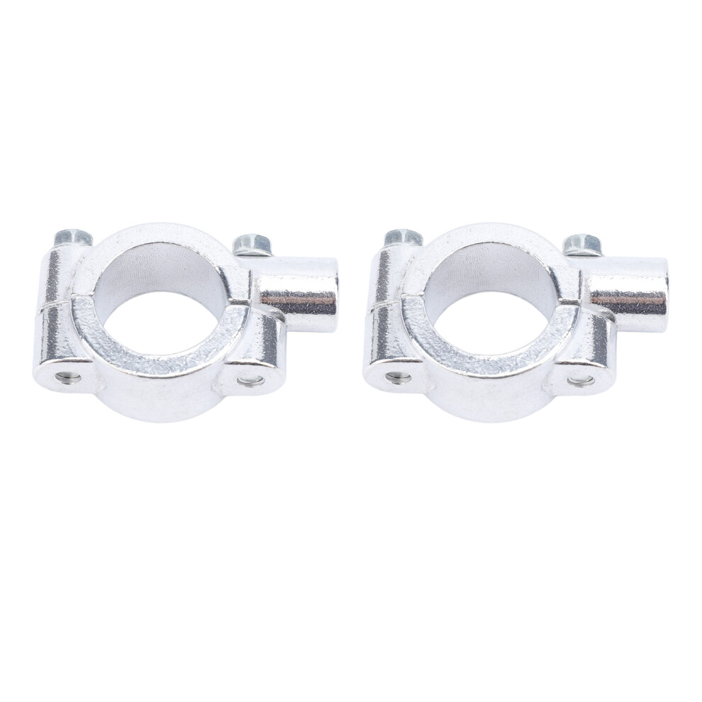 2Pcs 25Mm Motorcycle Handlebar Mirror Mount Holder Clamp Bracket Adapter Universal For Motorbike Atv Scooter Project Bikes M8 Silver 7691313821883