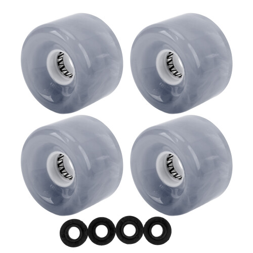 4er-Set Skateboard-Radset 78A PU 65x43mm Grau 2