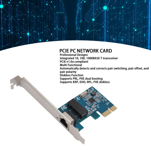 PCIe Gigabit Ethernet Network Card Single RJ45 Diskless 2