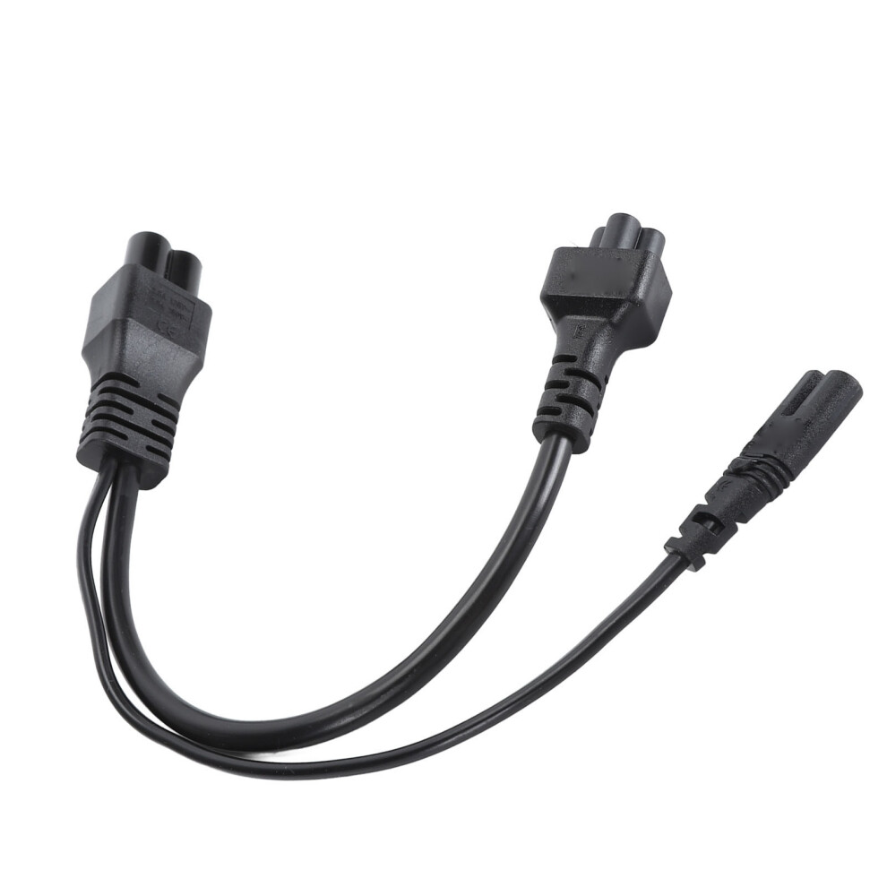 C6 To C5 C7 Y Splitter Power Cord Pvc Shell Plug And Play Iec320 C6 Male To C5 + C7 Female Splitter Adapter Cable 30Cm 8011313826173