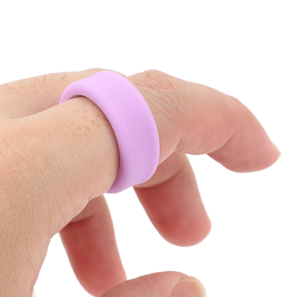 Silicone Ring Cover Universal Elastic Protective Case Silicone Smart Health Ring Protector For Working Out For Size 11 12 13 Purple 9421313826773