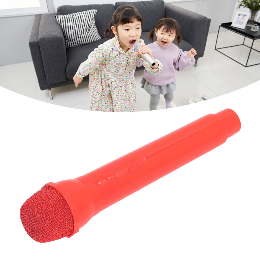 Fake Microphone Kids Prop Pretend Microphone Toy Simulate Speech Practice Mic For Fun Stage Costume Prop Birthday Party Favors Red 3301313829836