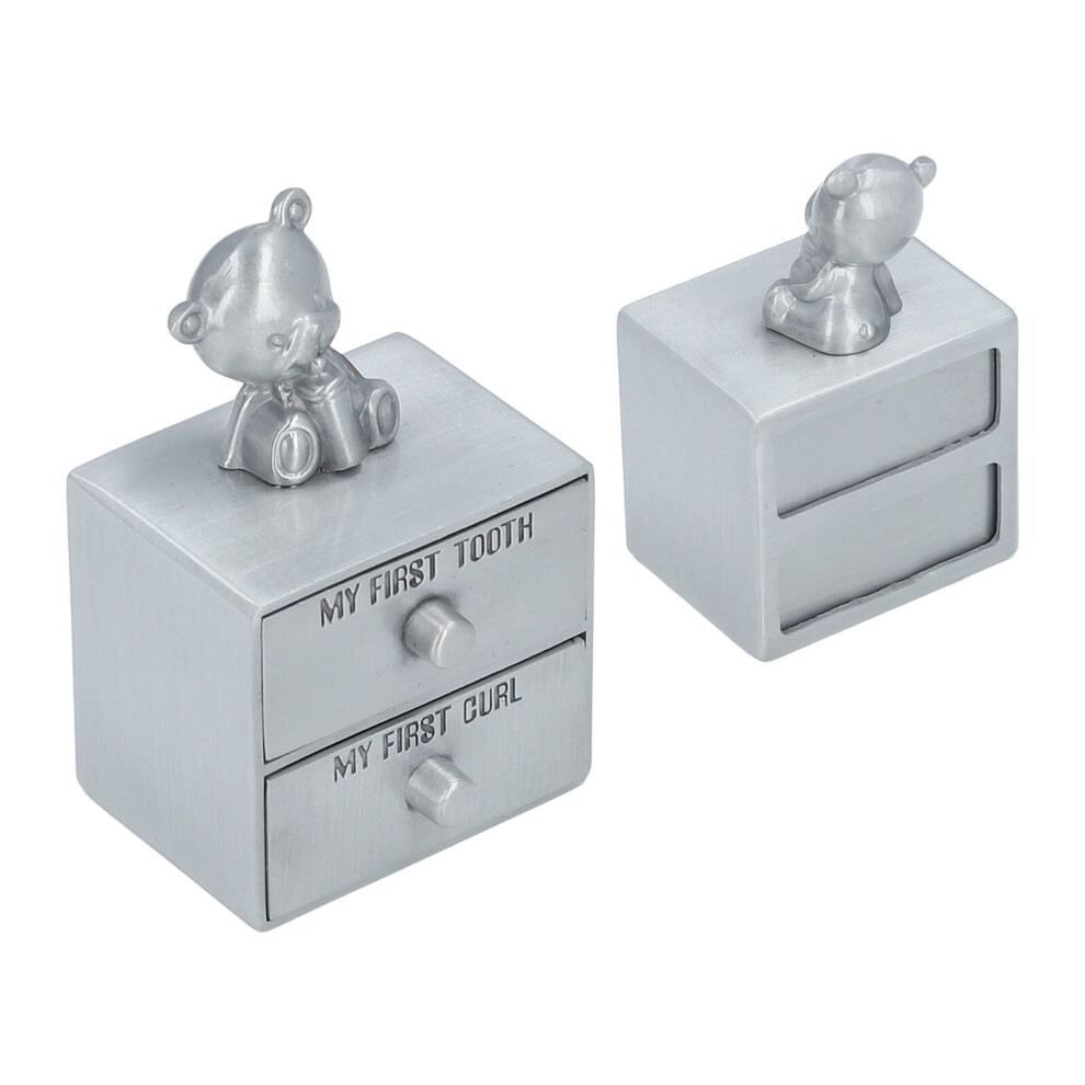 Tooth Fairy Keepsake Box Alloy Structure Soft Inner Wall Bear Decor Drawer Box for Girls Boys-image-OPC-PHQCWMN-NEW