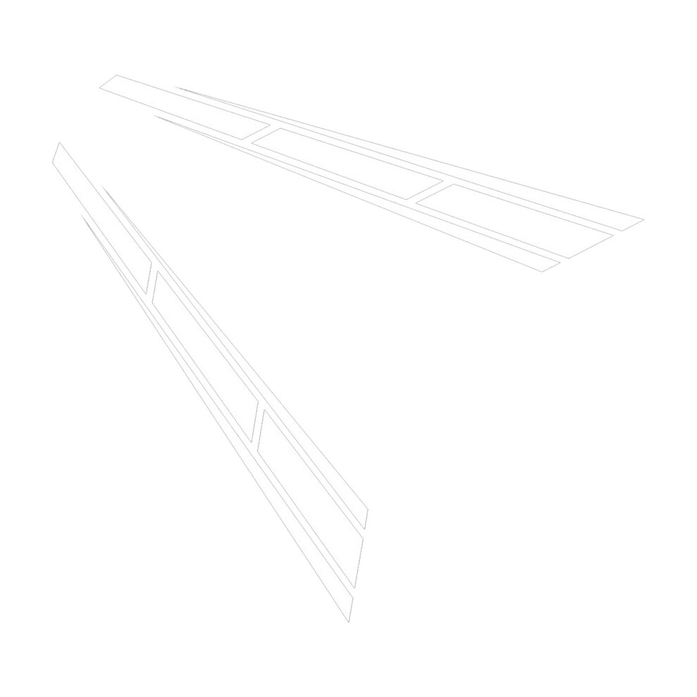2Pcs Car Hood Stripe Sticker Sporty Style Car Body Door Side Engine Bonnet Decal For Rv Yacht Truck Pickup Suv White 5091313830885
