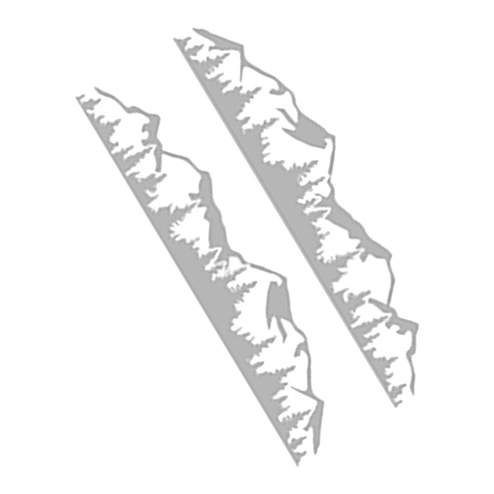 2Pcs Car Decal Mountain Tree Forest Pattern Car Side Body Graphic Sticker Universal For Vehicle Rvs Yachts Trucks Pickups Suvs White 9431313830922