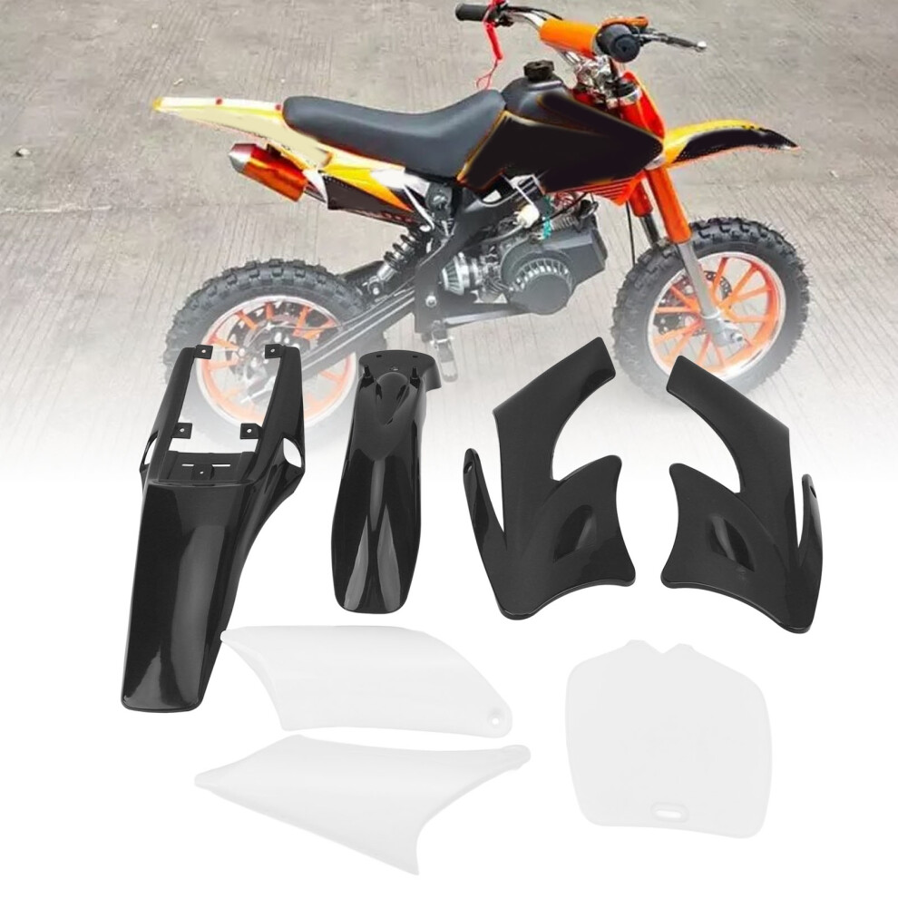 7Pcs Plastic Fairing Body Cover Kits Shockproof Motorcycle Mudguard Replacement For Apollo Orion Dirt Bike Chinese 2 Stroke 47Cc 49Cc Black 7901313831127