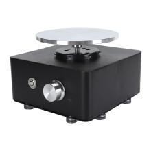 Mini Pottery Wheel Kit 0‑180RPM Adjustable Kids Ceramic Drawing Machine with Detachable Turntable Black 100‑240V UK Plug