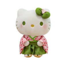 (35cm)Costume kimono Sanrio Hello Kitty con motivo fiori di ciliegio cartone animato peluche giocattolo