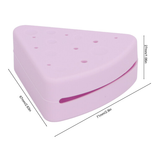 Dreieckige Silikon-Puderquaste-Box Hellviolett 1