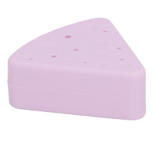 Dreieckige Silikon-Puderquaste-Box Hellviolett