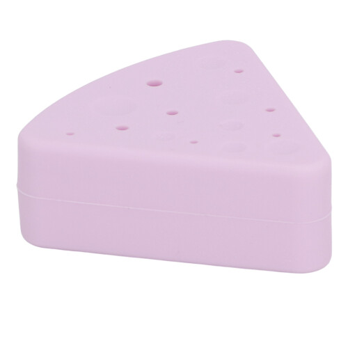 Dreieckige Silikon-Puderquaste-Box Hellviolett