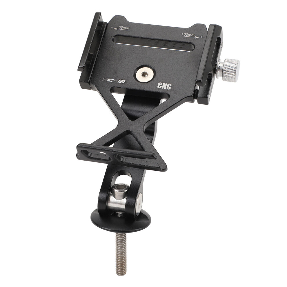 Bicycle Stem Phone Mount Aluminum Alloy Anti Slip Width Adjustable Rotatable 360 Degrees Bike Stem Phone Holder For Mountain Bike Road Bike 4601313836049