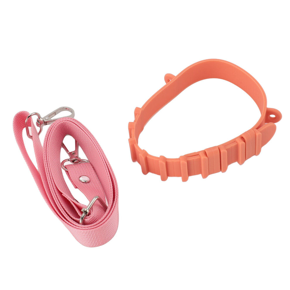 Water Bottle Strap Silicone Adjustable Portable Water Bottle Carrier with Shoulder Strap for Camping Hiking Cycling Orange