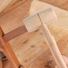 Holzhammer aus Buchenholz für Tischlerarbeiten, runder Kopf, Handwerkzeug