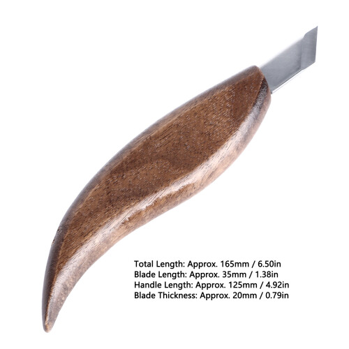 Ergonomic Whittling Knife: Steel Blade & Walnut Handle 1