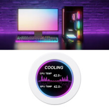 2.1in Round IPS LCD Display 360 Degree Rotation 480x480 Watercooler Screen Replacement PC Parts White