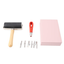 DIY-Gummi-Auto-Schnitzblock-Stempelset - 10x15cm weiches Linoleum für Bastelarbeiten