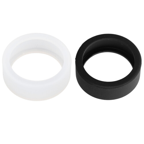 2 Stück Silikonhülle für Smart Ring Schwarz/Weiß Größe M 1