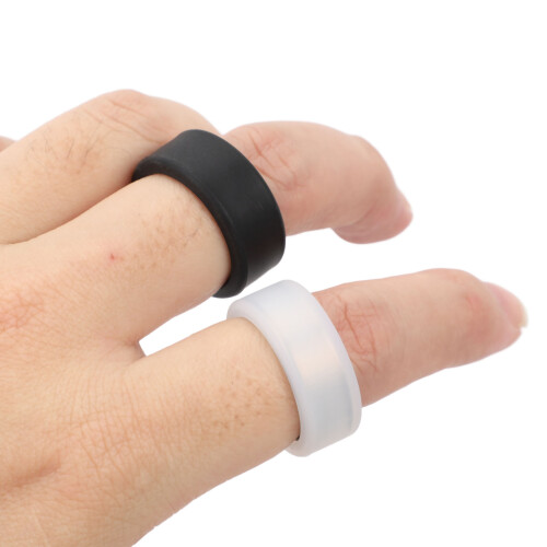 2 Stück Silikonhülle für Smart Ring Schwarz/Weiß Größe M 2