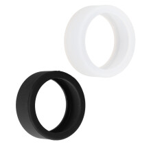 2 Stück Silikonhülle für Smart Ring Schwarz/Weiß Größe M