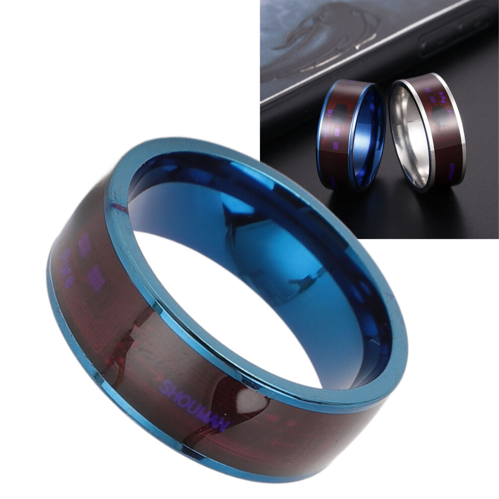 Smart NFC Ring Lightweight Intelligent Multifunctional Wearable Smart Ring for Ntag213 Chip Universal for Mobile Phone Blue 10